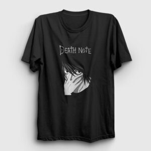 L Anime Death Note Tişört siyah