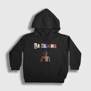 La Flame Astroworld Travis Scott Çocuk Kapşonlu Sweatshirt siyah