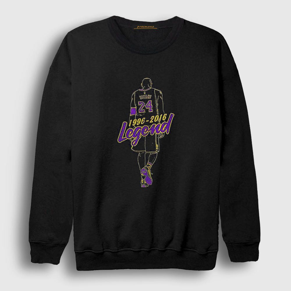 Legend 24 Kobe Bryant Basketbol Sweatshirt Siyah