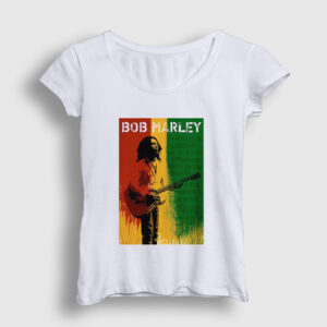 Legend Bob Marley Kadın Tişört beyaz