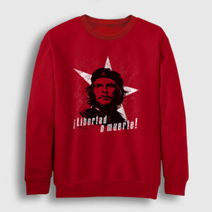 Libertad O Muerte Che Guevara Sweatshirt kırmızı