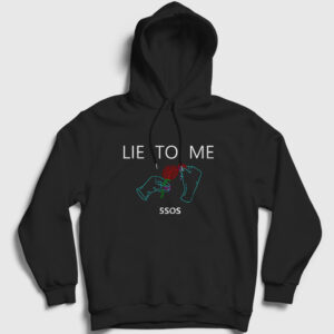 Lie 5 Seconds Of Summer Kapşonlu Sweatshirt siyah