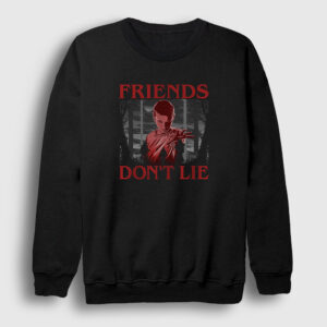 Lie Stranger Things Sweatshirt siyah