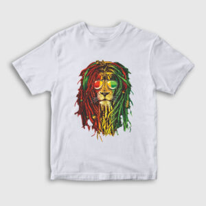 Lion Bob Marley Çocuk Tişört beyaz