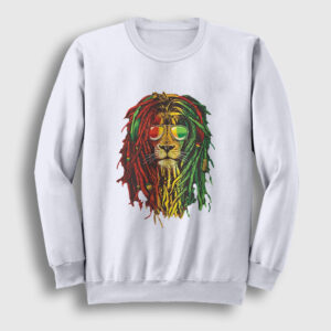 Lion Bob Marley Sweatshirt beyaz