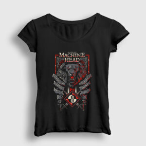 Lion Machine Head Kadın Tişört siyah