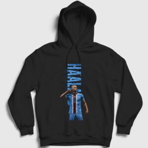 Listen Erling Haaland Futbol Kapşonlu Sweatshirt Siyah