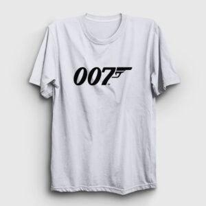 Logo 007 Film James Bond Tişört beyaz