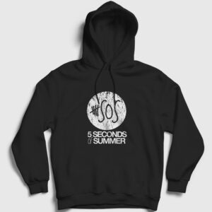 Logo 5 Seconds Of Summer Kapşonlu Sweatshirt siyah
