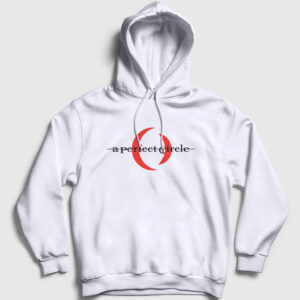 Logo A Perfect Circle Kapşonlu Sweatshirt beyaz