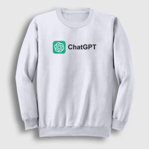 Logo Ai Chatgpt Yapay Zeka Sweatshirt beyaz