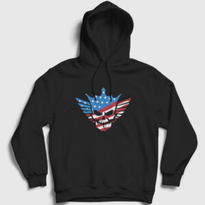 Logo American Nightmare Wwe Cody Rhodes Kapşonlu Sweatshirt siyah