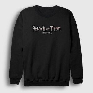 Logo Anime Attack On Titan Sweatshirt siyah