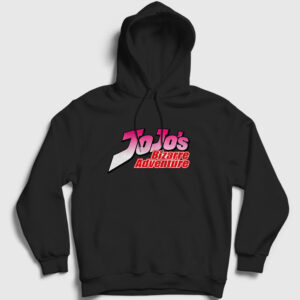 Logo Anime Jojo Kapşonlu Sweatshirt siyah