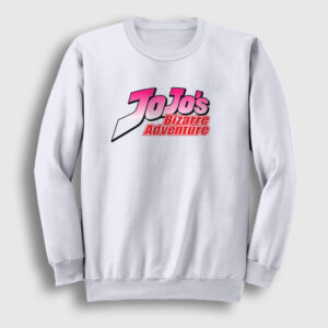 Logo Anime Jojo Sweatshirt beyaz