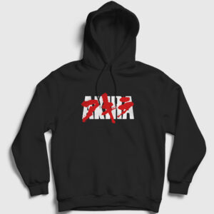 Logo Anime Movie Film Akira Kapşonlu Sweatshirt siyah