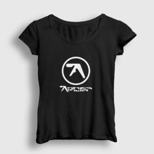 Logo Aphex Twin Kadın Tişört siyah