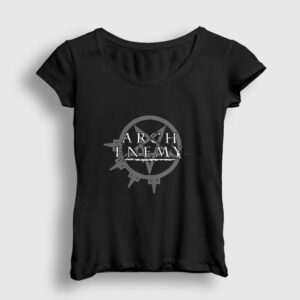 Logo Arch Enemy Kadın Tişört siyah