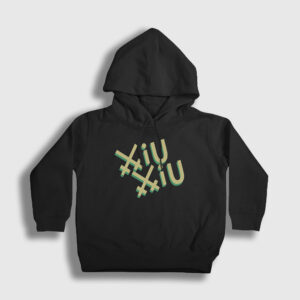 Logo Band Xiu Xiu Çocuk Kapşonlu Sweatshirt siyah