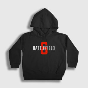 Logo Battlefield 6 Çocuk Kapşonlu Sweatshirt siyah