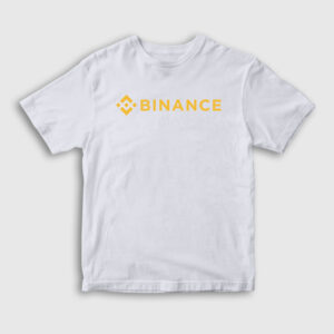 Logo Binance Bitcoin Çocuk Tişört beyaz