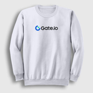 Logo Bitcoin Blockchain Gate Io Sweatshirt beyaz