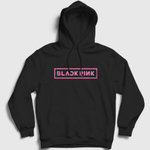 Logo Blackpink Kapşonlu Sweatshirt siyah