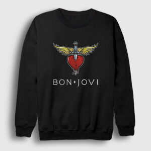 Logo Bon Jovi Sweatshirt siyah