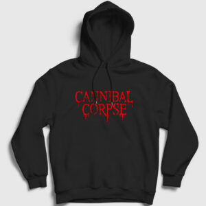 Logo Cannibal Corpse Kapşonlu Sweatshirt siyah
