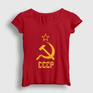 Logo CCCP Sovyetler Birliği Kadın Tişört