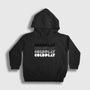 Logo Coldplay Çocuk Kapşonlu Sweatshirt siyah