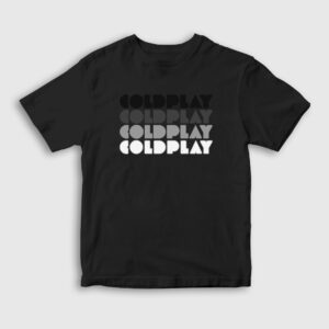 Logo Coldplay Çocuk Tişört siyah