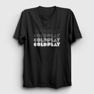 Logo Coldplay Tişört siyah