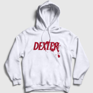 Logo Dexter Kapşonlu Sweatshirt beyaz