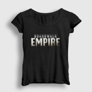 Logo Dizi Boardwalk Empire Kadın Tişört siyah