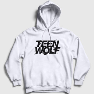 Logo Dizi Teen Wolf Kapşonlu Sweatshirt beyaz