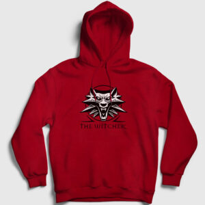 Logo Dizi Witcher Kapşonlu Sweatshirt kırmızı