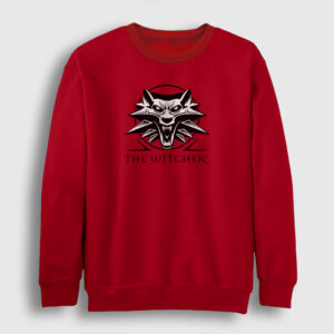 Logo Dizi Witcher Sweatshirt kırmızı