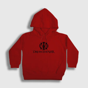 Logo Dream Theater Çocuk Kapşonlu Sweatshirt kırmızı