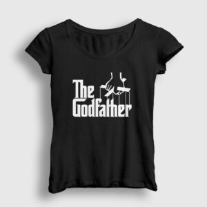 Logo Film Baba The Godfather Kadın Tişört siyah