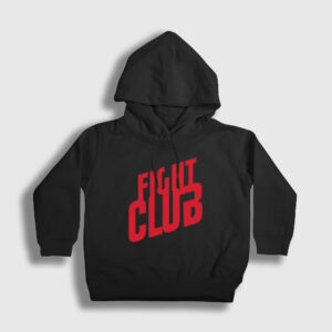 Logo Film Dövüş Kulübü Fight Club Çocuk Kapşonlu Sweatshirt siyah