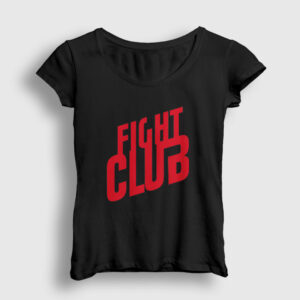 Logo Film Dövüş Kulübü Fight Club Kadın Tişört siyah