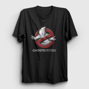 Logo Film Hayalet Avcıları Ghostbusters Tişört siyah