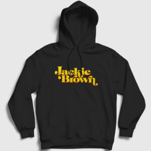 Logo Film Jackie Brown Quentin Tarantino Kapşonlu Sweatshirt siyah