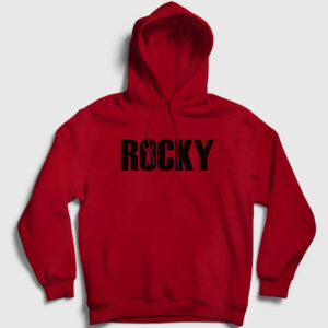 Logo Film Rocky Kapşonlu Sweatshirt kırmızı