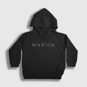 Logo Film The Matrix Çocuk Kapşonlu Sweatshirt siyah