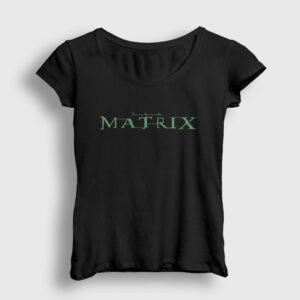 Logo Film The Matrix Kadın Tişört siyah