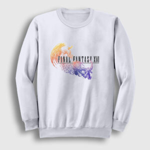 Logo Final Fantasy XVI Sweatshirt beyaz