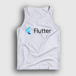 Logo Flutter Yazılım Programlama Atlet beyaz