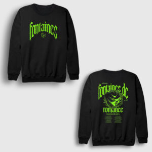 Logo Fontaines Dc Sırt Baskılı Sweatshirt siyah